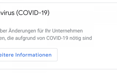 Covid-19 – Google MyBusiness